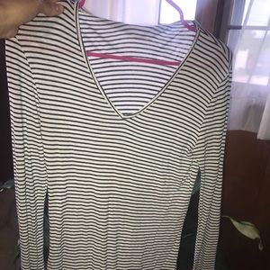 Super soft white with black stripes t shirt